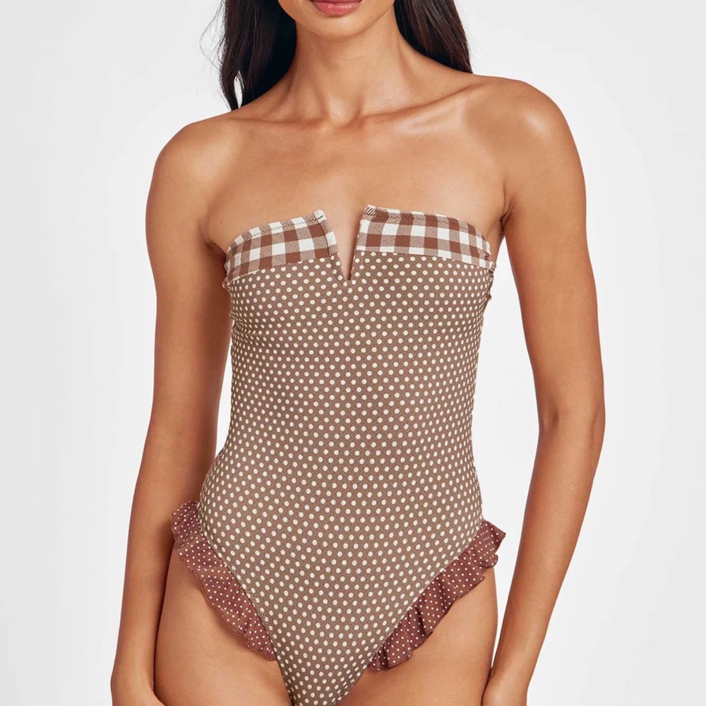 Blackbough Brown Polka Dot One Piece